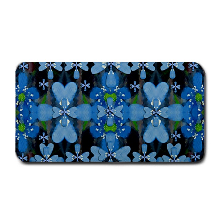 Rare Excotic Blue Flowers In The Forest Of Calm And Peace Medium Bar Mats