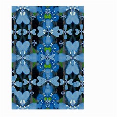 Rare Excotic Blue Flowers In The Forest Of Calm And Peace Large Garden Flag (two Sides) by pepitasart