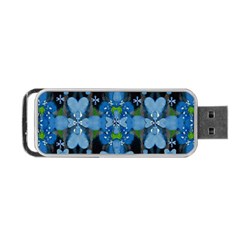 Rare Excotic Blue Flowers In The Forest Of Calm And Peace Portable Usb Flash (two Sides) by pepitasart