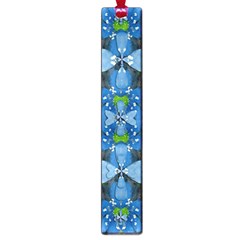 Rare Excotic Blue Flowers In The Forest Of Calm And Peace Large Book Marks by pepitasart