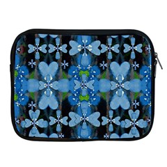 Rare Excotic Blue Flowers In The Forest Of Calm And Peace Apple Ipad 2/3/4 Zipper Cases by pepitasart