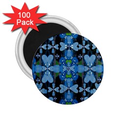 Rare Excotic Blue Flowers In The Forest Of Calm And Peace 2 25  Magnets (100 Pack)  by pepitasart