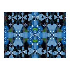 Rare Excotic Blue Flowers In The Forest Of Calm And Peace Double Sided Flano Blanket (mini)  by pepitasart