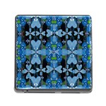 Rare Excotic Blue Flowers In The Forest Of Calm And Peace Memory Card Reader (Square 5 Slot) Front