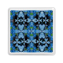 Rare Excotic Blue Flowers In The Forest Of Calm And Peace Memory Card Reader (square) by pepitasart