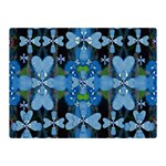 Rare Excotic Blue Flowers In The Forest Of Calm And Peace Double Sided Flano Blanket (Mini)  35 x27  Blanket Front