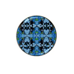 Rare Excotic Blue Flowers In The Forest Of Calm And Peace Hat Clip Ball Marker by pepitasart