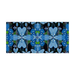 Rare Excotic Blue Flowers In The Forest Of Calm And Peace Yoga Headband by pepitasart