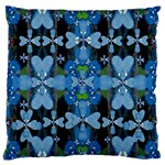 Rare Excotic Blue Flowers In The Forest Of Calm And Peace Large Cushion Case (Two Sides) Front