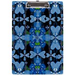 Rare Excotic Blue Flowers In The Forest Of Calm And Peace A4 Clipboard Front