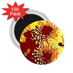 Sunflowers 2 25  Magnets (100 Pack) 