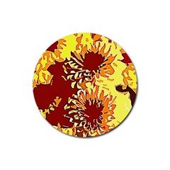 Sunflowers Rubber Coaster (Round)