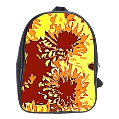 Sunflowers School Bag (large) by 3cl3ctix