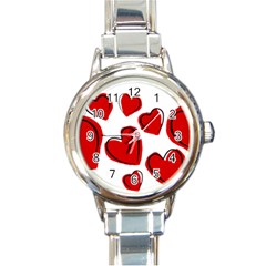 Scribbled Love Round Italian Charm Watch by SomethingForEveryone