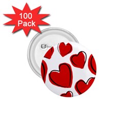 Scribbled Love 1 75  Buttons (100 Pack)  by SomethingForEveryone