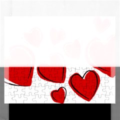 Scribbled Love Rectangular Jigsaw Puzzl by SomethingForEveryone