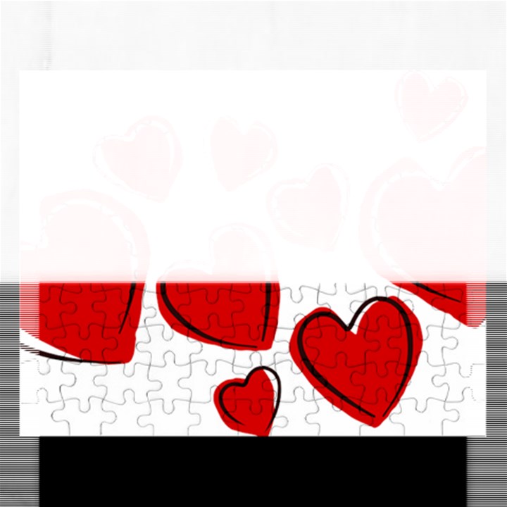 Scribbled Love Rectangular Jigsaw Puzzl