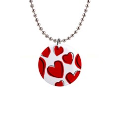 Scribbled Love 1  Button Necklace by SomethingForEveryone