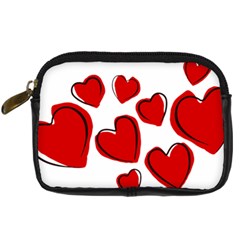 Scribbled Love Digital Camera Leather Case by SomethingForEveryone