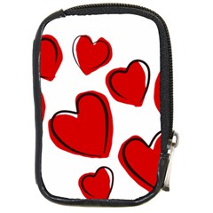 Scribbled Love Compact Camera Leather Case by SomethingForEveryone