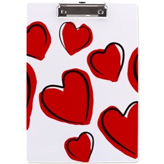 Scribbled Love A4 Clipboard by SomethingForEveryone