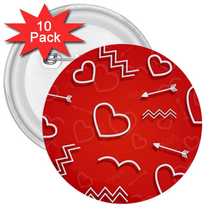 Saint Val 3  Buttons (10 pack) 