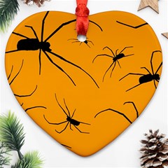 Scary Long Leg Spiders Ornament (heart) by SomethingForEveryone