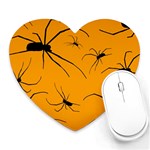 Scary Long Leg Spiders Heart Mousepads Front