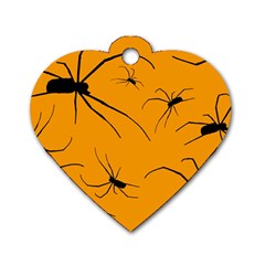 Scary Long Leg Spiders Dog Tag Heart (two Sides) by SomethingForEveryone