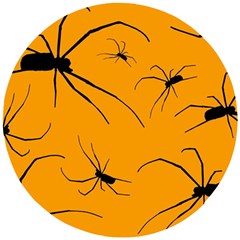 Scary Long Leg Spiders Wooden Puzzle Round by SomethingForEveryone