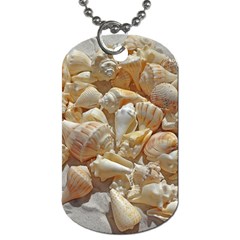 Sea-shells Bg Dog Tag (one Side) by SomethingForEveryone