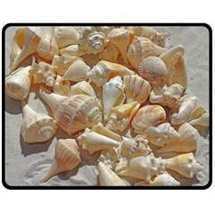 Sea-shells Bg Fleece Blanket (medium)  by SomethingForEveryone