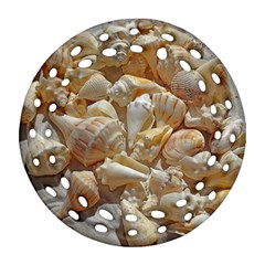 Sea-shells Bg Round Filigree Ornament (two Sides) by SomethingForEveryone