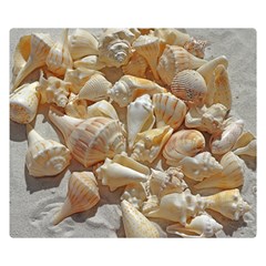 Sea-shells Bg Double Sided Flano Blanket (small)  by SomethingForEveryone