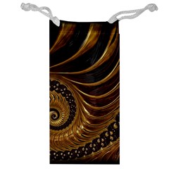 Shell Fractal In Brown Jewelry Bag by SomethingForEveryone