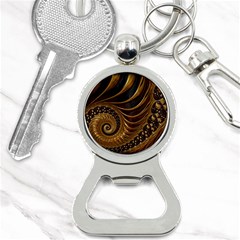 Shell Fractal In Brown Bottle Opener Key Chain by SomethingForEveryone