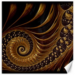 Shell Fractal In Brown Canvas 16  X 16  by SomethingForEveryone