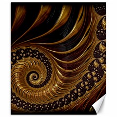 Shell Fractal In Brown Canvas 20  X 24 