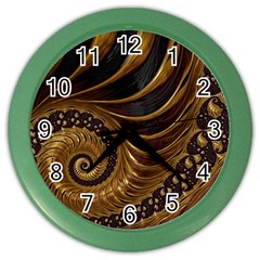 Shell Fractal In Brown Color Wall Clock by SomethingForEveryone