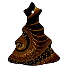 Shell Fractal In Brown Ornament (christmas Tree)  by SomethingForEveryone