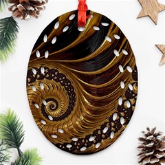 Shell Fractal In Brown Ornament (oval Filigree) by SomethingForEveryone