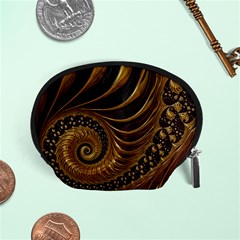 Shell Fractal In Brown Accessory Pouch (small) by SomethingForEveryone