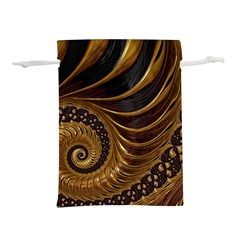 Shell Fractal In Brown Lightweight Drawstring Pouch (m) by SomethingForEveryone