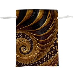 Shell Fractal In Brown  Lightweight Drawstring Pouch (xl) by SomethingForEveryone