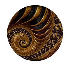 Shell Fractal In Brown Mini Round Pill Box (pack Of 3) by SomethingForEveryone