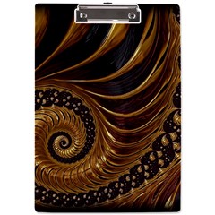 Shell Fractal In Brown A4 Clipboard by SomethingForEveryone