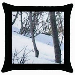 Winter Forest Throw Pillow Case (black) by SomethingForEveryone