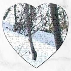 Winter Forest Jigsaw Puzzle (heart) by SomethingForEveryone