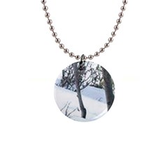 Winter Forest 1  Button Necklace by SomethingForEveryone