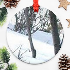 Winter Forest Round Ornament (two Sides) by SomethingForEveryone